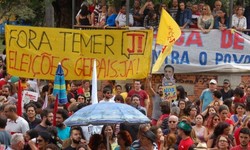 PROTESTOS contra o governo Temer em So Paulo