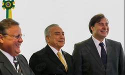 TEMER recebe novo presidente da Cmara no Palcio do Planalto