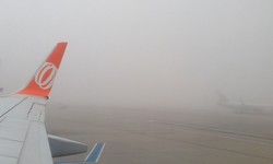 CONGONHAS - Imenso nevoeiro atrasa voos no Aeroporto em So Paulo