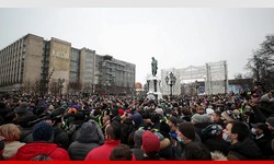 ALEKSEI NAVALNY Manifestantes exigem libertao de oposicionista em Moscou
